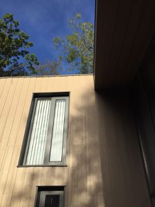 Concrete cladding with matching aluminium trim