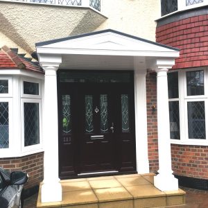 Door canopy installation in Willesden