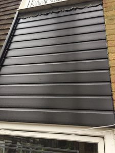 Black pvc cladding installation