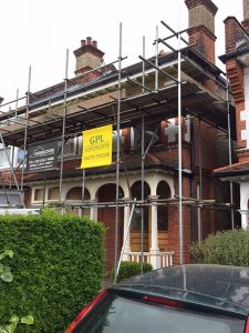Scaffolding on address in Winchmore Hill