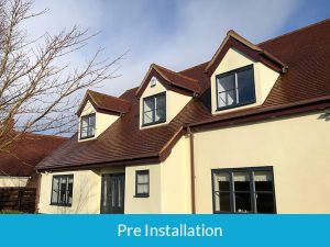 Pre installation of soffits and fascias