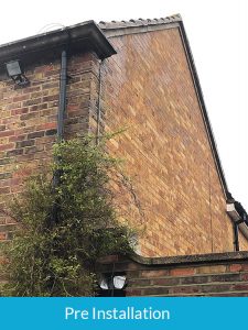 Before removal of Finlock guttering