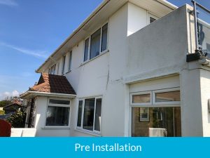 Pre installation of grey cladding