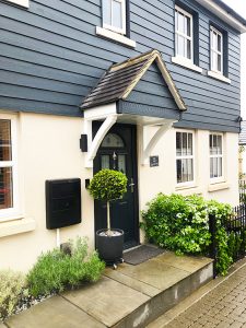 Bespoke pitched door canopy