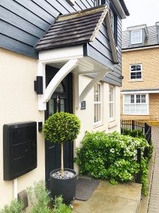 Door canopy installation in Cambridge