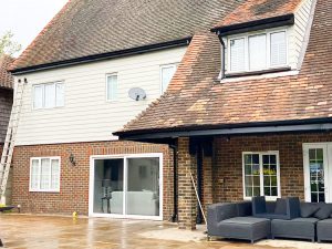 Composite cladding installation in Crawley