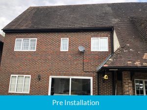 Pre-installation rear at rear of property