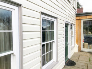 Timber hardwood cladding installation in Loughton