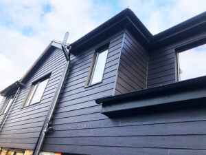 James Hardie cladding in black
