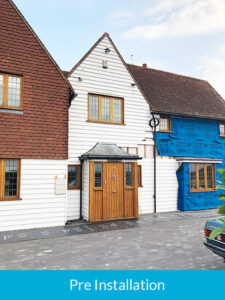 Pre-installation of James Hardie cladding