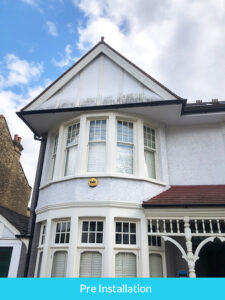 Before installation of new fascias and bargeboards