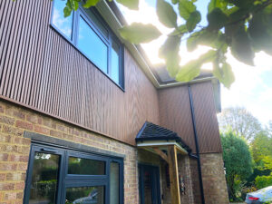 Ecoscape Spiced Oak cladding installation