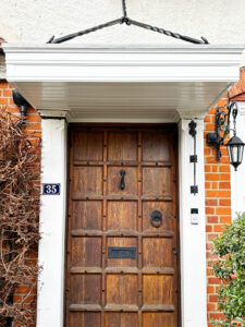 Bespoke door canopy installation in Woodford Green