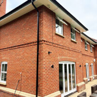 Lindab guttering and downpipes at the rear of an address in North London