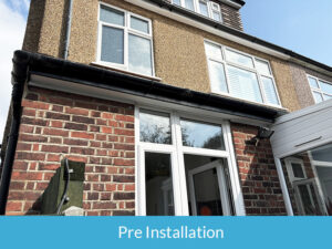 Pre-installation of new bargeboards in Palmers Green