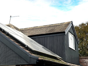 Ecoscape slatted cladding installation in Cobham, Surrey