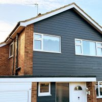 Grey composite installation in Cuffley, Hertfordshire