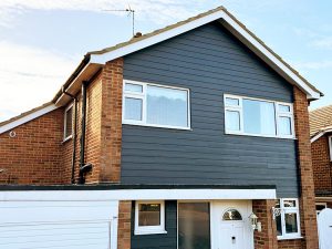 Grey composite installation in Cuffley, Hertfordshire