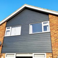 Grey James Hardie cladding in Cuffley