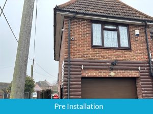 Before installation of new guttering