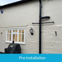 Before installation of cement cladding