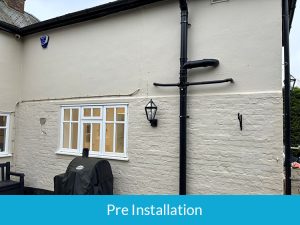 Before installation of cement cladding
