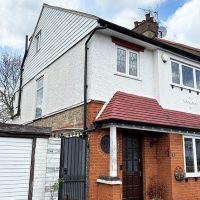 Composite cladding installation in Chingford