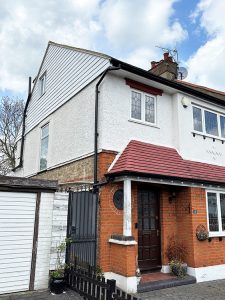 Composite cladding installation in Chingford