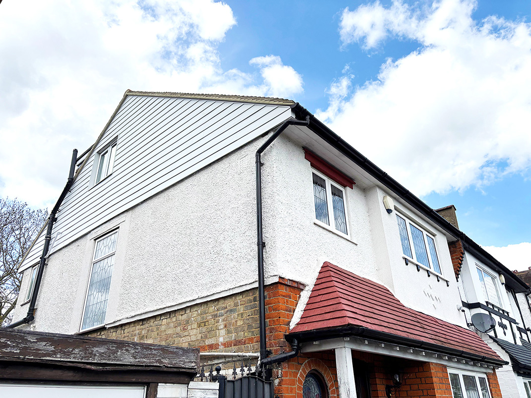New composite cladding installaton in Chingford North East London