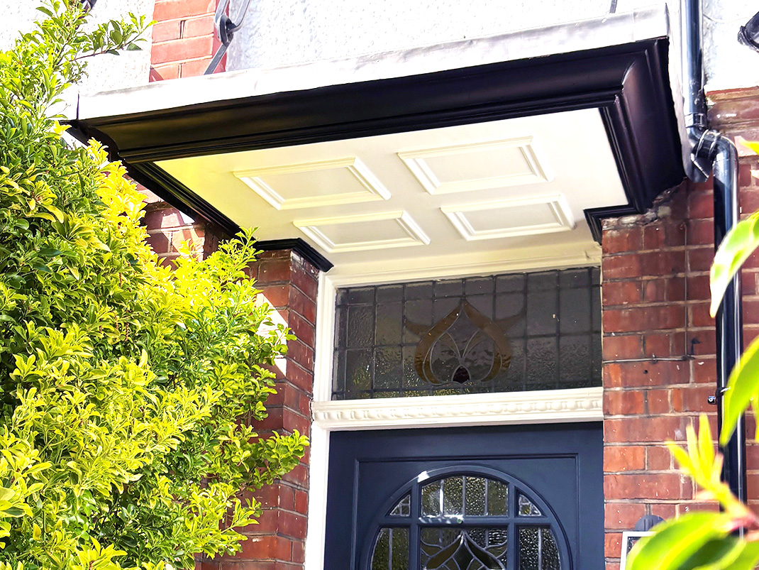 Bespoke door canopy installation in Highgate, North London