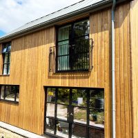 Redwood timber cladding installation in Guildford