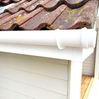 Replacement deep flow guttering installation