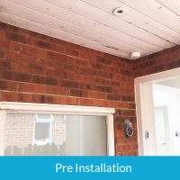 Before the installation of new soffits, fascias and composite cladding