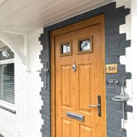 North London door canopy installation with pvc fascias and soffits