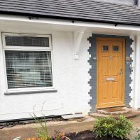 Muswell Hill door canopy with pitched roof
