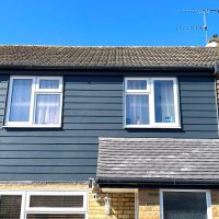 Concrete gutter removal and composite cladding installation in Enfield, North London