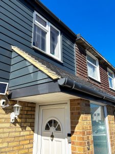 New door canopy installation in Enfield, North London
