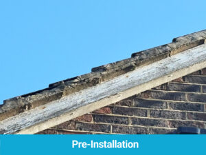 Pre-installation of new fascias and soffits