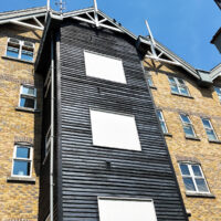 Black cladding installation in Richmond on Thames