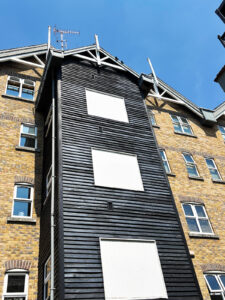 Black cladding installation in Richmond on Thames