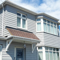 Composite cladding installation in Cuffley, Hertfordshire.