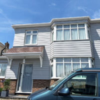 Hardieplank cladding installation in grey