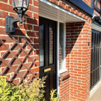 Front door and garage door of premises in Cuffley, Hertfordshire