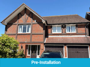 Pre-installation of new soffits and fascias in Cuffley, Hertfordshire