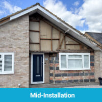 Old cladding removed and waiting for new composite cladding