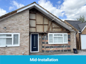Old cladding removed and waiting for new composite cladding