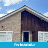 Pre-installation of new composite cladding